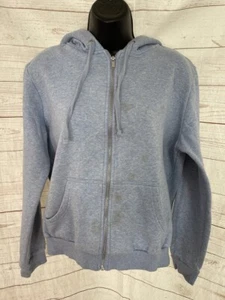 H&M Basic Women's Light Blue Full Zip Hoodie Size M Medium - Picture 1 of 5
