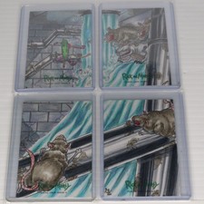 Cryptozoic Rick And Morty Season 3 Sketch Cards 4pc Puzzle Proof Set PICKLE RICK