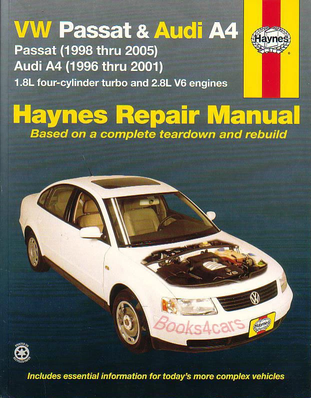 Manual De Servicio Y Reparación Haynes Chilton Audi A4 Volkswagen Passat - Imagen 1 de 1