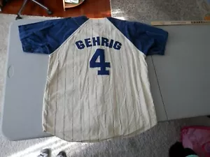 Lou Gehrig #4 Yankees Jersey men XL Mirage Cooperstown Collectible pre-owned VTG - Picture 1 of 12