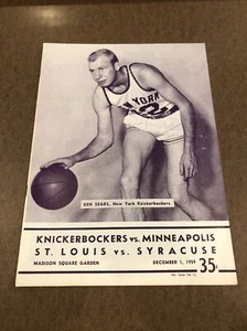 Knickerbockers Vs. Minneapolis December 1, 1959 Vintage Basketball Program - Picture 1 of 2