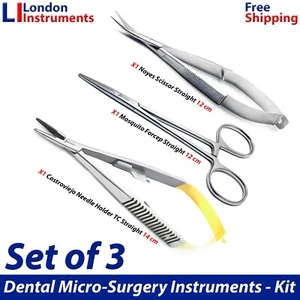 Tijeras dentales Micro Noyes pinzas para mosquitos alicates de bloqueo y soporte para agujas - Imagen 1 de 4