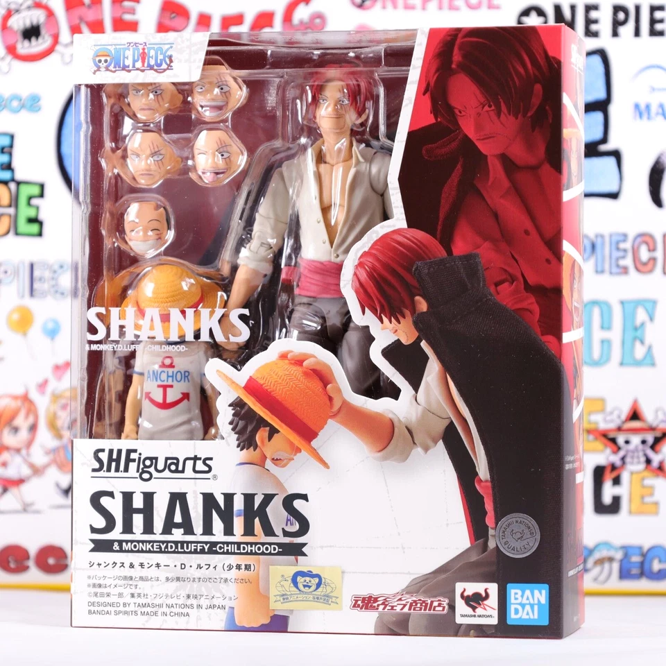 S.H.Figuarts One Piece Shanks & Monkey.D.Luffy Bandai Caja Marrón Acelerada Foto 1 de 4