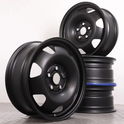 Stahlfelgen 17 Zoll VW T5 T6 T6.1 Original Stahl Felgen 7x17 ET56 schwarz matt - Bild 1 von 4