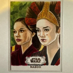Topps Star Wars Naboo Hand-Drawn sketch Card Signed by Dawn Murphy 1/1 - Bild 1 von 2