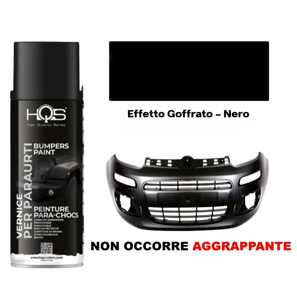 Vernice Spray per Paraurti Plastica Nero Effetto Goffrato HQS Formato a Scelta - Immagine 1 di 1