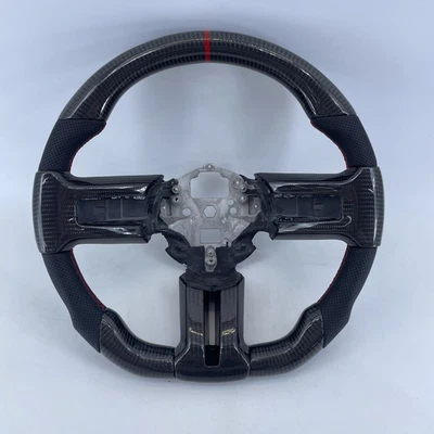 Volante de fibra de carbono real Shelby GT500 2010-2014 para Ford Mustang Foto 1 de 4