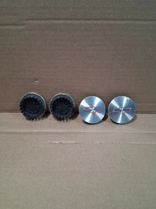 CHEVROLET OEM WHEEL CENTER CAPS MACHINED RED LOGO PA6 - Bild 1 von 3