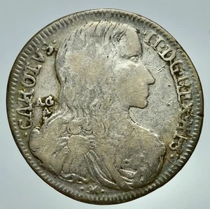 NAPOLI - CARLO II 1674-1700 -AG/ TARI' 1689 - Picture 1 of 2