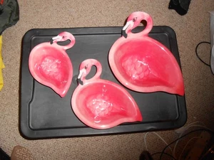 Juego de 3 cuencos para servir Tommy Bahama Pink Flamingos Melamina - Imagen 1 de 5