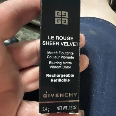 Givenchy Le Rouge Sheer Velvet Matte Refillable Lipstick  # 17 Rouge NIB - Image 1 of 4