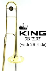 King 3B "2103" ( 2B+ slide) S/N 140 ** Used Trombone - Picture 1 of 10