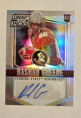Panini Prizm Collegiate Draft Picks 2015 Silver Rashad Greene Rookie Auto RC FSU Foto 1 de 2