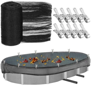 38 x 21 Fuß Oval Schwimmbad Laub Netz Abdeckung, Pool Winter Abdeckung Netz Abdeckung mit... - Bild 1 von 7