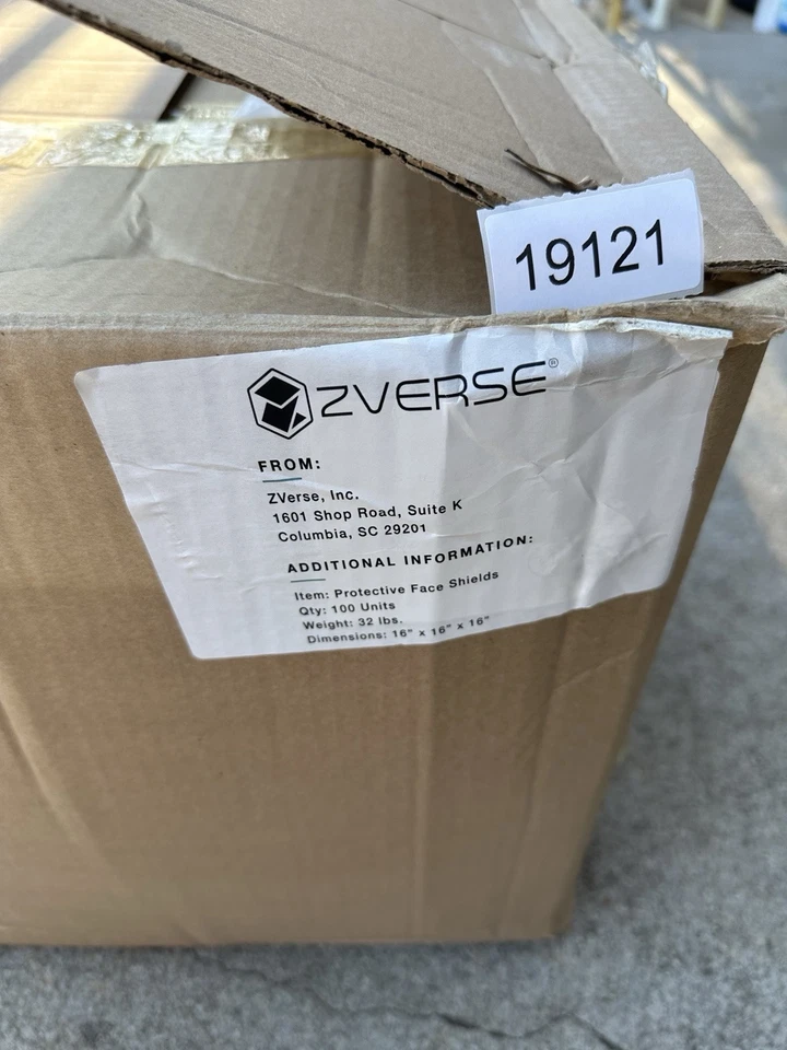 ZVerse ZShield Wrap - Reusable Face Shield Made USA Full Face Clear Lens 100Pack - Image 1 of 2