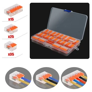 75 Stück Hebelklemmen Werkzeuglos Schnelle Verbindung Transparente Abdeckung für - Picture 1 of 18