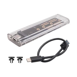 M2 SSD-Gehäuse M.2 NVME SSD-Gehäuse Tragbares SSD RGB Transparentes Festpla2809 - Afbeelding 1 van 7