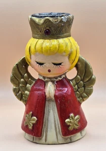 Vintage Ardco MCM Rot Keramik Engel Kerzenhalter 4,25" Made in Japan - Bild 1 von 6