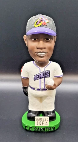 C.C. SABATHIA Akron Aeros BOBBLEHEAD SGA 2001 #1 of 4 Cleveland Indians Cover
