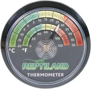 Thermometer analog Batterie Terrarium Messgerät -20 °c bis 50 °c Klebestreifen - Picture 1 of 1