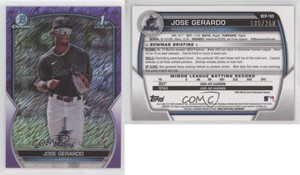 2023 Bowman Chrome Prospects Purple Shimmer Refractor /250 Jose Gerardo #BCP-195