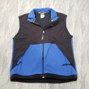 Vintage REI Vest Womens Medium Blue Black Sleeveless Zip Up Outdoors Pockets - Picture 1 of 11