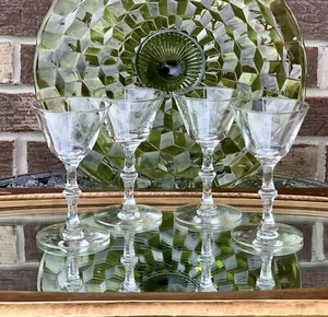 Vintage Libbey Glass Co. Georgian Liquor/Cocktail Glasses 5-3/8” Set Of 4 - Picture 1 of 3