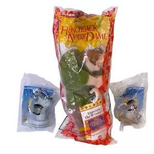 Set 3 Vintage 1996 Burger King Disney Hunchback of Notre Dame Plush Toys Sealed - Picture 1 of 6