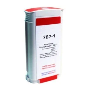 Cartucho de tinta fluorescente roja aprobado por Pitney Bowes 787-1 USPS, 145 ml - Imagen 1 de 9