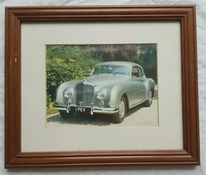 Racing Cars Framed Cars Photos Wooden Framed Frazer Nash Bentley Saloon 10" x 12 - Picture 1 of 12