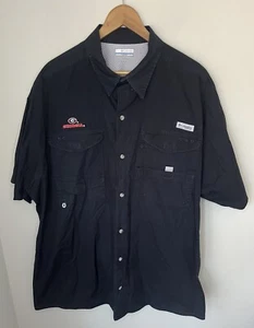 Georgia Bulldogs UGA Columbia PFG Vented Fishing Shirt S/S Men’s 2XL Black XXL - Picture 1 of 5