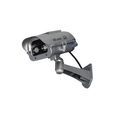 Solar Powered Fake Dummy Security Camera Motion Activated Flashing LED - Image 1 of 3