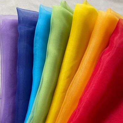 145cm Wide Crystal 20D Organza wedding drape dress DIY rainbow collection - Image 1 of 3