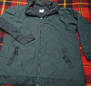 Vtg Nike White Tag Hooded Parka Puffer Jacket Embroidered Swoosh Spellout Sz XL - Picture 1 of 8