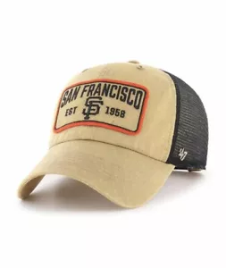 '47 Brand - San Francisco Giants Gaudet Khaki Clean Up Mesh Snapback Hat - Picture 1 of 9
