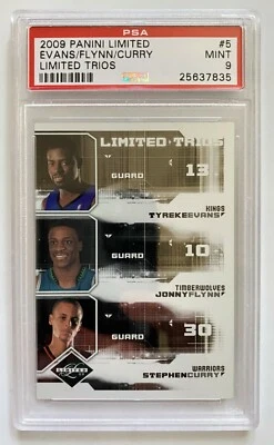 Panini Limited Trios 2009-10 Stephen Curry novato - T. Evans - J. Flynn RC 43/99 Foto 1 de 2