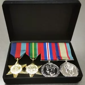 World War Two Set of 4 Replica Medals - Full Size - In Presentation Box - Picture 1 of 2