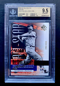 TED WILLIAMS 2004 SP Authentic ASM GOLD #143  SN#d  /499  BGS 9.5 POP 1