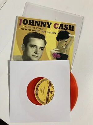 Johnny Cash / I Love You Because  / 2018 SUN 7” Red 45 RSD Vinyl Record - Image 1 of 4
