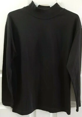 CAROLINA COLOURS 女式长袖高领黑色衬衫 S 码 — 第 1/4 张图片