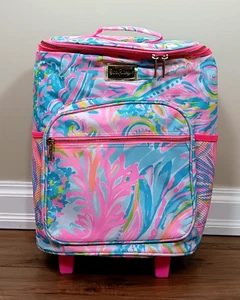 Lilly Pulitzer Carnivale Coral Rolling Cooler Bag Insulated Beach Travel UNUSED - Picture 1 of 18