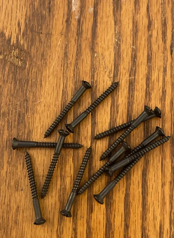 Wood Screws 6 X 1-1/2 Slotted Oval Head Steel Black Occidental Free Shipping Cover