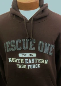 Hoodie Aeropostale Large Pullover Rescue One Fleece gefüttert braun Herren Neu mit Etikett neu - Bild 1 von 7