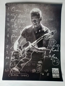 Bruce Springsteen On Broadway Limited Poster Black & White Figure & Setlist - Picture 1 of 3