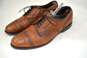Zapatos de vestir para hombre ALLEN EDMONDS Sanfort de cuero marrón con puntera talla 9 C - Imagen 1 de 9