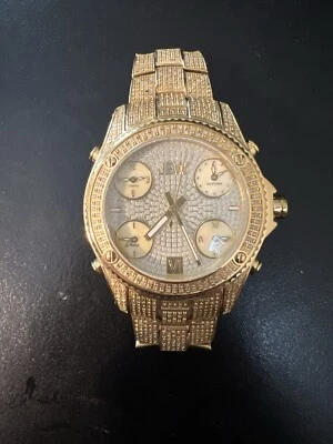 RELOJ JBW Jet Setter 5 zona horaria 2,34 CTW diamante para hombre oro 18K 50 mm JB-6213-A. Foto 1 de 4