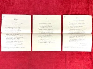 HANDWRITTEN POEMS MY LOVES ARE REAL BY RAMON DOMENECH PERES I PERES. 1900 - Picture 1 of 1