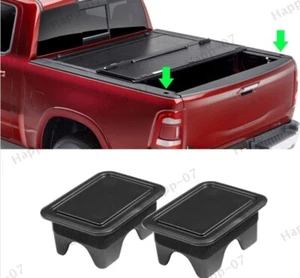 2Pcs Stake Pocket Covers Bed Rail Plugs For Dodge Ram 1500 2019-2023 waterproof - Picture 1 of 14