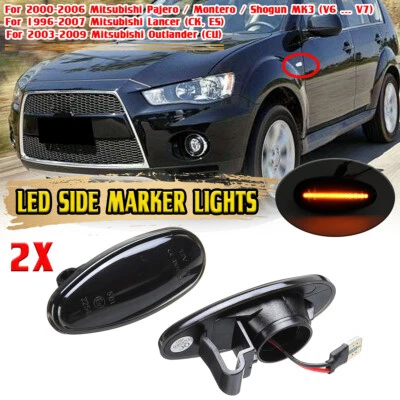 2x Luz LED Marcadora Lateral Para Mitsubishi Outlander Lancer Eclipse Galant Pajero Foto 1 de 4