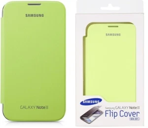 Official Genuine Samsung Galaxy Note 2 Flip Cover Lime Green EFC-1J9FLEGSTD - Picture 1 of 3